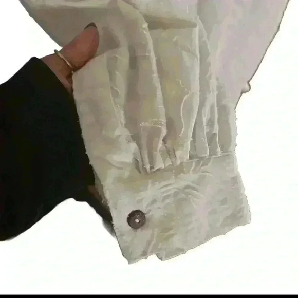 Free People Womens White Cant Stop Dreaming Oversized Blouse S - Picture 8 of 15